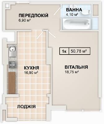 1-комнатная 50.8 м² в ЖК LYSTOPAD от 14 800 грн/м², Ивано-Франковск