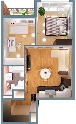 2-кімнатна 45 м² в ЖК А12 на Симоненка від 15 600 грн/м², м. Бровари