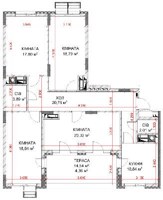 4-кімнатна 105.99 м² в ЖК Riverside від 26 000 грн/м², с. Погреби