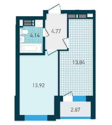 1-кімнатна 39.54 м² в ЖК GENESIS від 33 511 грн/м², Київ