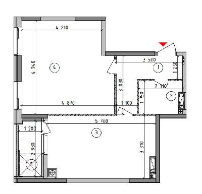 1-комнатная 54.86 м² в ЖК Оптимісто от 25 500 грн/м², с. Гатное