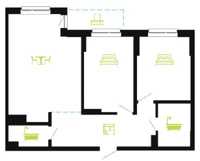 3-комнатная 75 м² в ЖК Main House от 19 500 грн/м², Ивано-Франковск