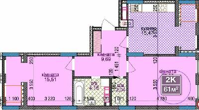 2-кімнатна 61 м² в ЖК River Park 3 від забудовника, Івано-Франківськ
