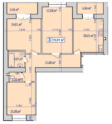 3-кімнатна 78.91 м² в ЖК Парковий маєток від 9 600 грн/м², Івано-Франківськ