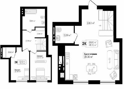 2-комнатная 78.7 м² в ЖК Auroom City от 19 850 грн/м², Львов