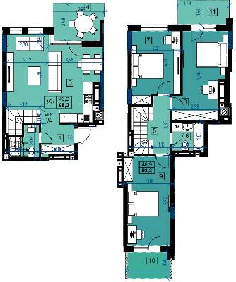 Двухуровневая 98.2 м² в ЖК Auroom City от 21 100 грн/м², Львов