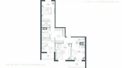 3-комнатная 90.48 м² в ЖК Озерный гай (Гатное) от 19 150 грн/м², с. Гатное