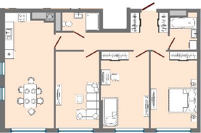 3-комнатная 89.61 м² в ЖК Greenville Park Lviv от 26 550 грн/м², Львов