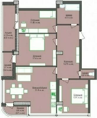 3-комнатная 102.5 м² в ЖК Park Tower от 36 750 грн/м², Львов