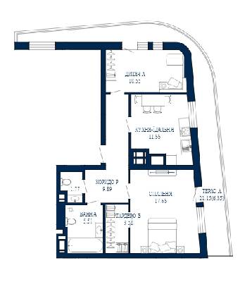 2-комнатная 66.91 м² в ЖК Viking Park от 27 650 грн/м², Львов