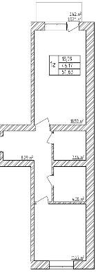 1-комнатная 51.63 м² в ЖК Мичурина от 17 000 грн/м², с. Агрономичное