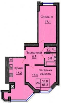 2-комнатная 65.2 м² в ЖК Sofia Nova от 25 000 грн/м², с. Новоселки