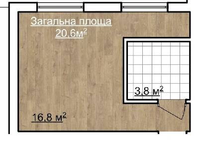 1-кімнатна 20.6 м² в ЖК Geneva від 18 500 грн/м², с. Софіївська Борщагівка