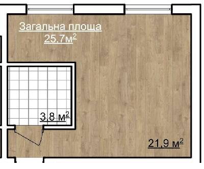 1-кімнатна 25.7 м² в ЖК Geneva від 22 500 грн/м², с. Софіївська Борщагівка