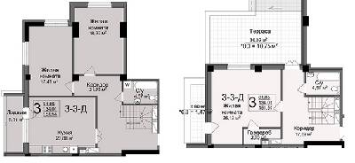 Двухуровневая 151.54 м² в ЖК Люксембург от 36 850 грн/м², Харьков