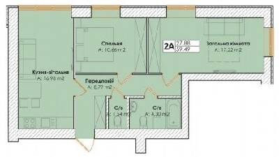 2-комнатная 59.49 м² в ЖК Life от 18 000 грн/м², пгт Гостомель