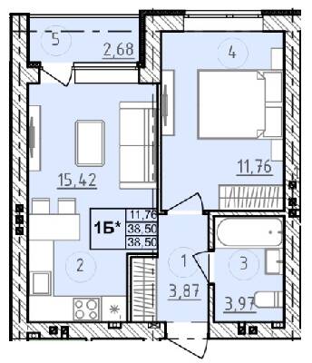 1-кімнатна 38.5 м² в ЖК Сенсація від 19 750 грн/м², смт Гостомель