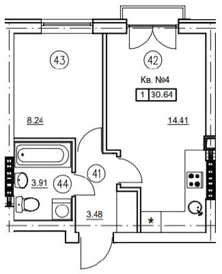 1-кімнатна 30.64 м² в ЖК Затишний (вул. Січова, 31) від 22 450 грн/м², с. Софіївська Борщагівка