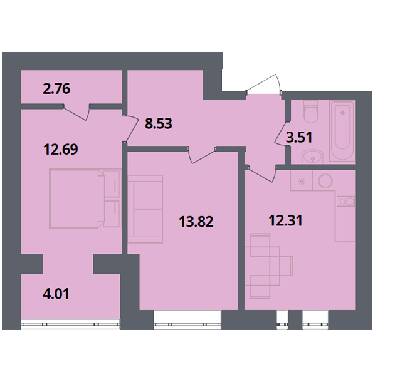 2-комнатная 57.6 м² в ЖК Европейка от 19 500 грн/м², с. Софиевская Борщаговка