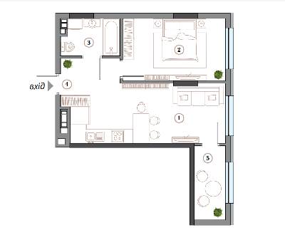 1-комнатная 51.37 м² в ЖК АРСЕНАЛ House от 100 000 грн/м², Киев