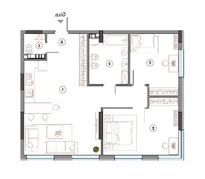 2-комнатная 93.63 м² в ЖК АРСЕНАЛ House от 100 000 грн/м², Киев