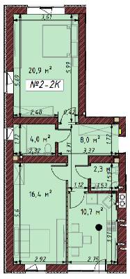 2-кімнатна 62.3 м² в ЖК Гостомельські Липки-5 від 12 500 грн/м², смт Гостомель