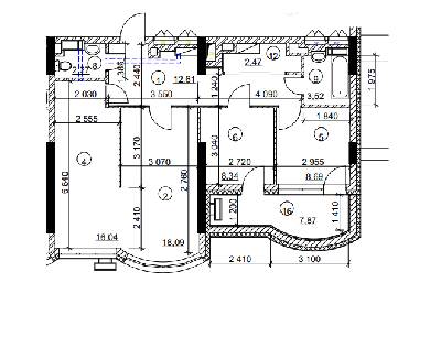 3-комнатная 74.39 м² в МФК Курнатовского от 29 437 грн/м², Киев