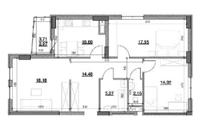 3-комнатная 86.05 м² в ЖК Topolis от 20 549 грн/м², Львов