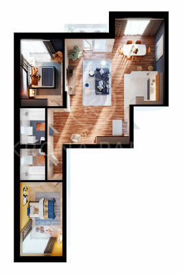3-кімнатна 103.41 м² в ЖК Krona Park II від 19 145 грн/м², м. Бровари