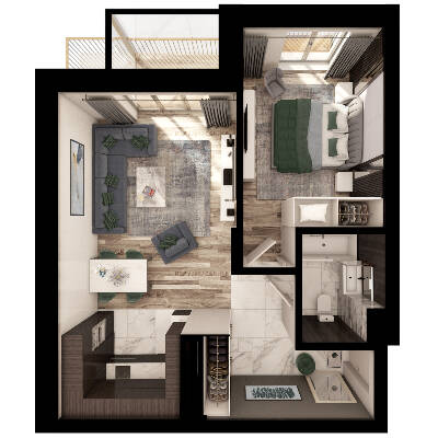 1-комнатная 53.59 м² в ЖК Illinsky House от 96 165 грн/м², Киев
