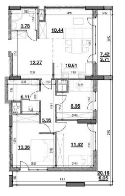 3-комнатная 92.05 м² в ЖК Topolis от 24 527 грн/м², Львов