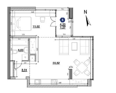 1-комнатная 48.25 м² в ЖК Велика Британія от 27 000 грн/м², Львов