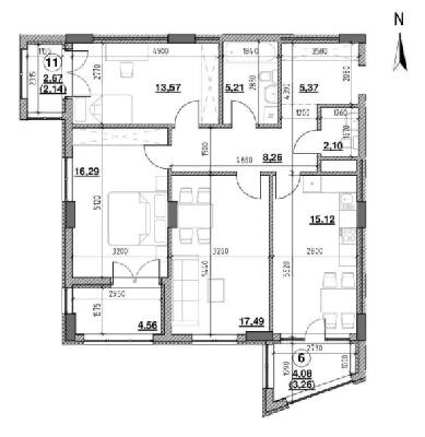 3-комнатная 93.37 м² в ЖК Голоські кручі от 25 900 грн/м², Львов
