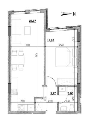 1-комнатная 48.36 м² в ЖК Голоські кручі от 33 524 грн/м², Львов