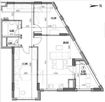 2-комнатная 84.35 м² в ЖК Голоські кручі от 27 500 грн/м², Львов