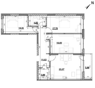 3-комнатная 99.83 м² в ЖК OK`LAND от 33 816 грн/м², Киев