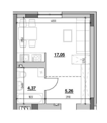 Студия 26.68 м² в ЖК Ріел Сіті от 19 098 грн/м², Львов