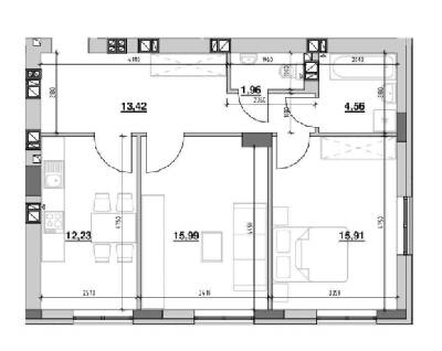 2-комнатная 68.12 м² в ЖК Ріел Сіті от 20 091 грн/м², Львов