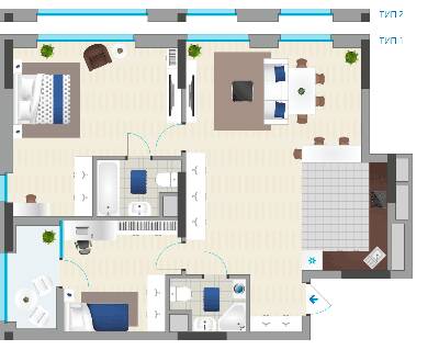 2-комнатная 88.86 м² в ЖК Славутич 2.0 от 29 485 грн/м², Киев