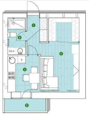 1-кімнатна 32.33 м² в ЖК Центральний від 15 411 грн/м², смт Великодолинське