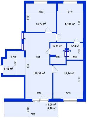 3-кімнатна 102.96 м² в ЖК Utlandia-2 від 28 000 грн/м², м. Ірпінь