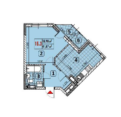 1-кімнатна 41.87 м² в ЖК Причал 8 від 25 850 грн/м², Київ
