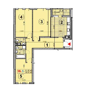 3-кімнатна 93.9 м² в ЖК Причал 8 від 20 501 грн/м², Київ