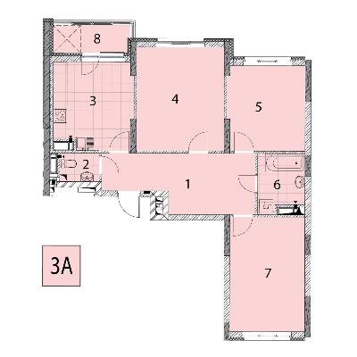 3-кімнатна 83.96 м² в ЖК Теремки від 20 500 грн/м², Київ