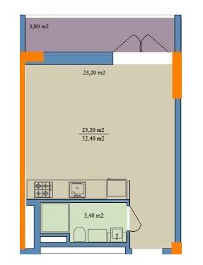 1-комнатная 32.4 м² в ЖК Магистр от 34 700 грн/м², Харьков