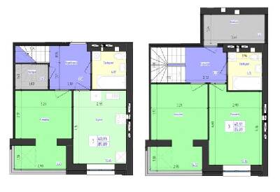 Двухуровневая 65.69 м² в ЖК Олимпийский от 13 500 грн/м², Харьков