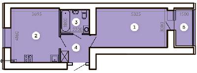 1-кімнатна 45.32 м² в ЖК Kvartal від 37 000 грн/м², Запоріжжя