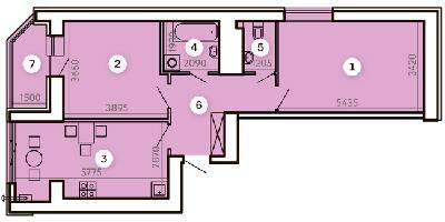 2-кімнатна 65.69 м² в ЖК Kvartal від 19 500 грн/м², Запоріжжя