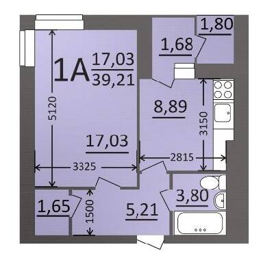 1-комнатная 39.21 м² в ЖК Потёмкинский от 22 050 грн/м², Херсон