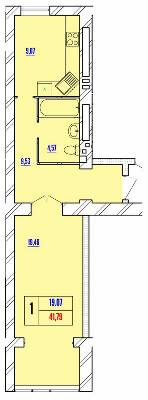 1-комнатная 41.79 м² в ЖК Avila Line от 12 500 грн/м², Хмельницкий